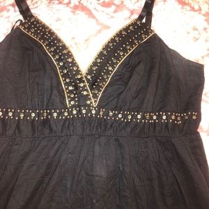 Beaded Top linen Dress